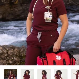 Mediclo Scrub Set Size S (Catalina joggers + Tencel Sal essential scrub top)